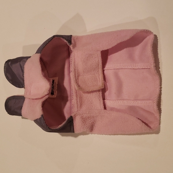 Pink fleece dog coat jacket - Picture 2 of 6
